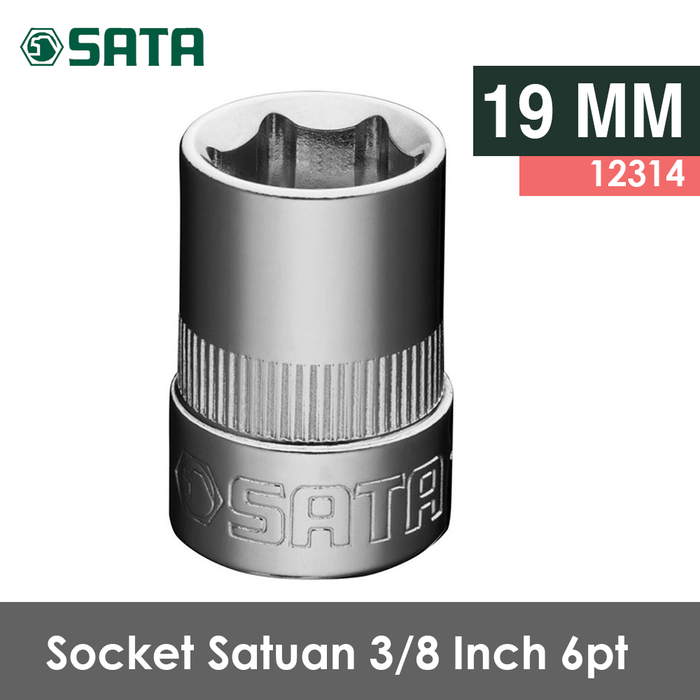 Gambar SOCKET 3/8 INCH 19 MM 12314 SATA TOOLS dari SATA OS Kota Administrasi Jakarta Utara Tokopedia
