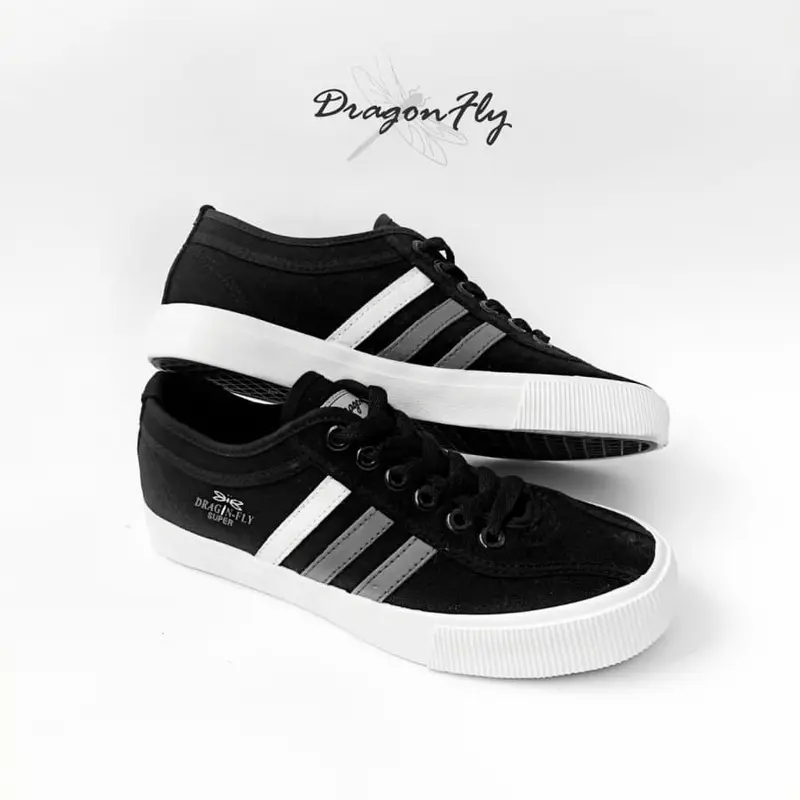 Sepatu Dragonfly Falcon Hitam Putih
