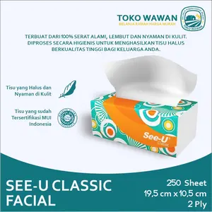 Tissue SEE-U FACIAL Classic 250 Sheet Premium / Tisu Wajah Lembut