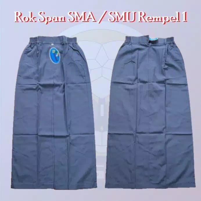 Rok Bawahan Seragam Sekolah ROK SMA ABU ABU SPAN / ROK PANJANG SMA ...