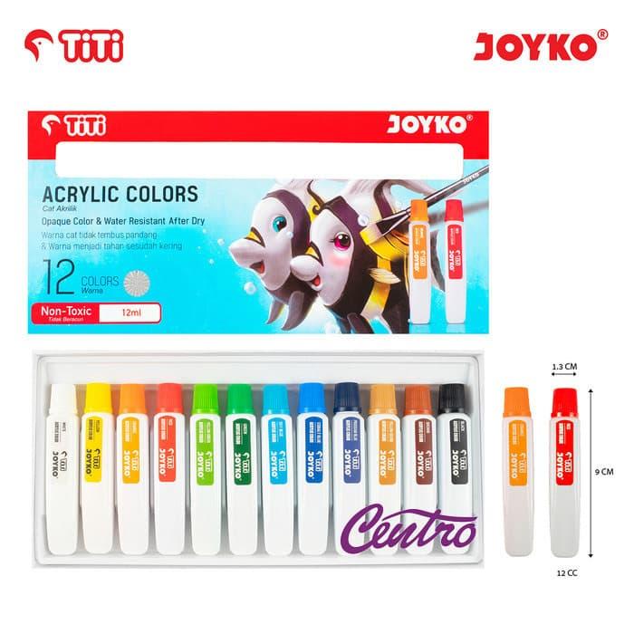 Gambar TiTi Acrylic Color Paint Cat Akrilik AC-12ML-12 Warna Colors ORIGINAL dari CENTRO TRADING Kota Bandung Tokopedia