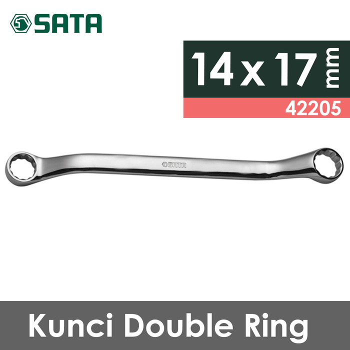 Gambar Kunci Ring Double 14 mm x 17 mm - Double Box End Wrench 42205 SATA TOO dari SATA OS Kota Administrasi Jakarta Utara Tokopedia