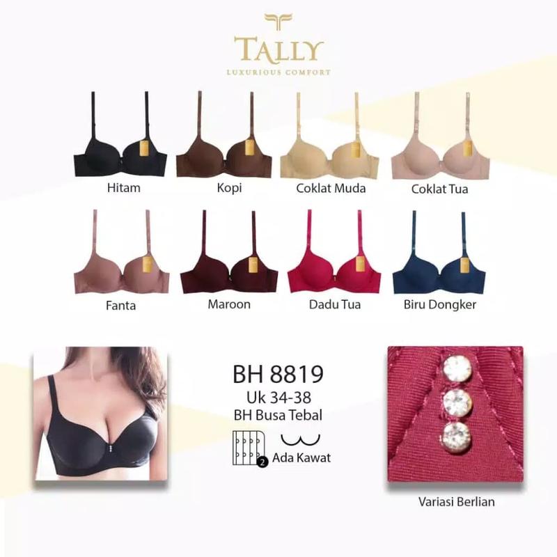 TALLY Bra PUSH-Up 8819 Busa Tebal Berkawat CUP B 4