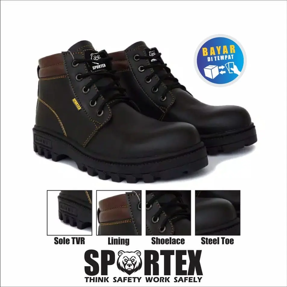safety boot by sportex sepatu safety pria termurah from bandung ujung Besi