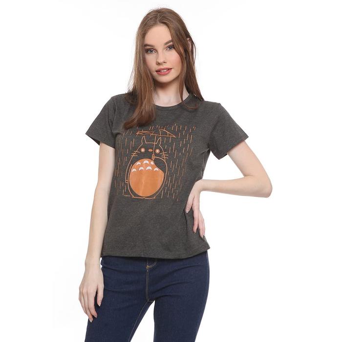 Gambar Habitat Girl - Nekobasu T-Shirt Grey -Kaos Katun Abu-abu Sablon Rubber dari Mal Golden Truly Store Kota Administrasi Jakarta Utara Tokopedia