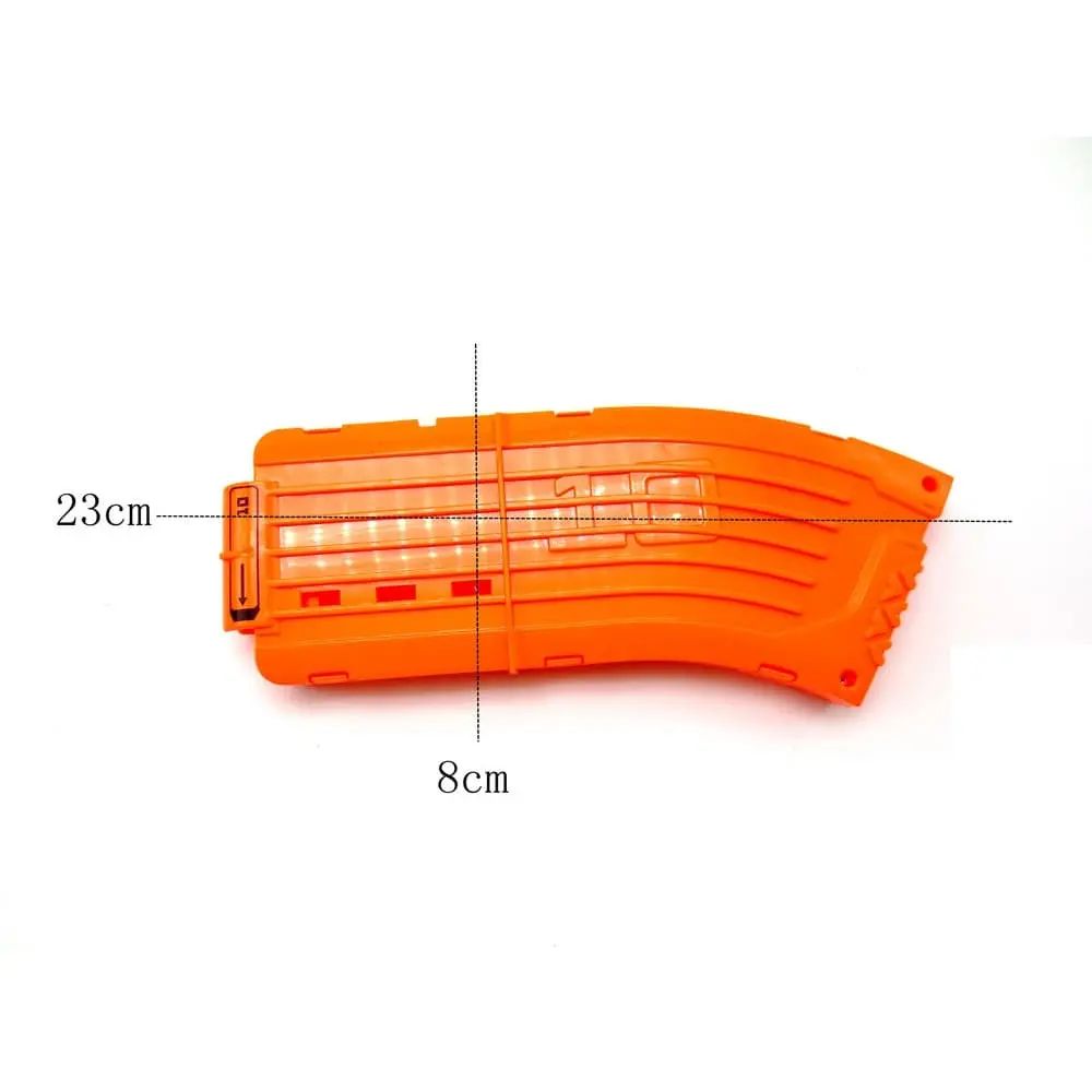 Reload Clip Nerf Magazine Banana Darts Refill Lengkung Orange 10 15