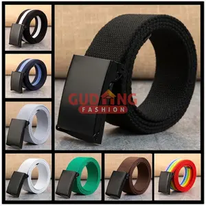 Ikat Pinggang/Gesper Pria Auto Canvas Kain Nylon Tactical Anti Xray