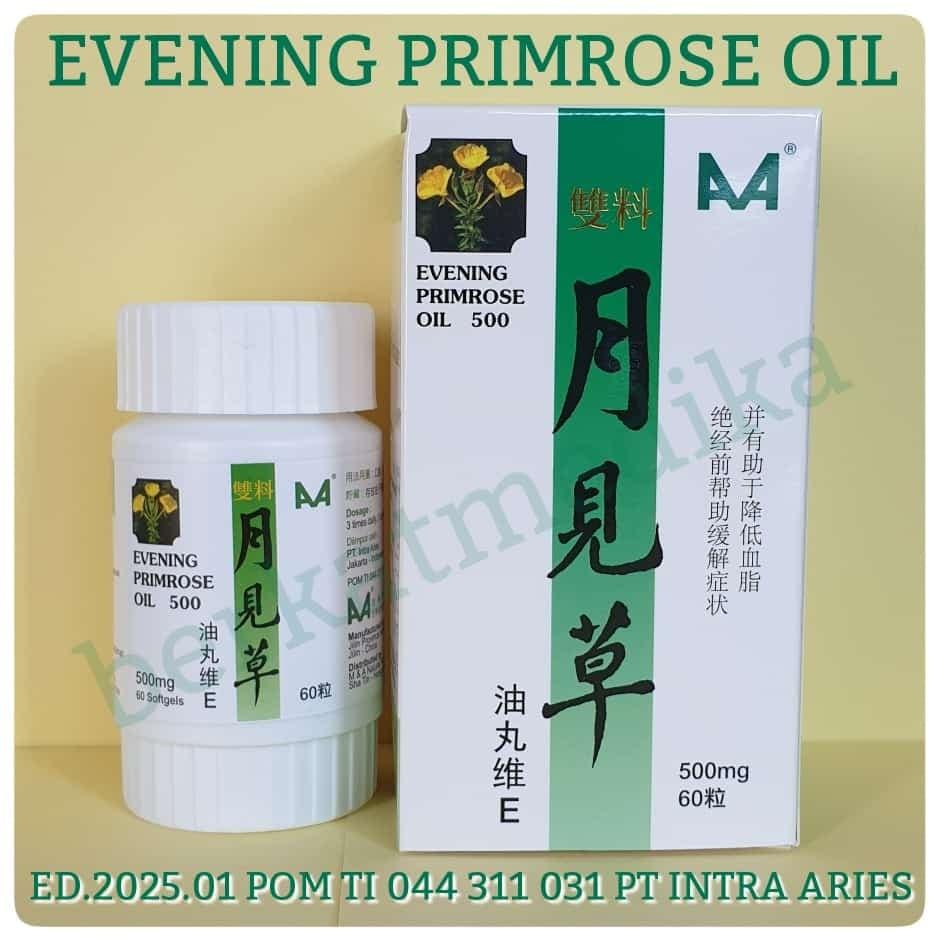 AA EVENING PRIMROSE OIL 500MG TURUNKAN LEMAK DARAH & OBAT PREMENOPAUSE