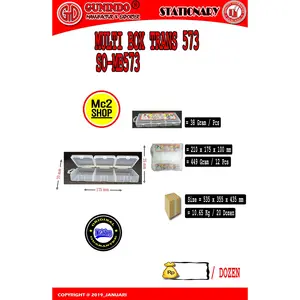 MB 573 KOTAK BENING MULTI BOX TRANSPARAN GUNINDO