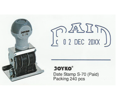 Gambar Stempel Joyko S-70 Paid dari Mitra Office_NEW Kota Surabaya Tokopedia