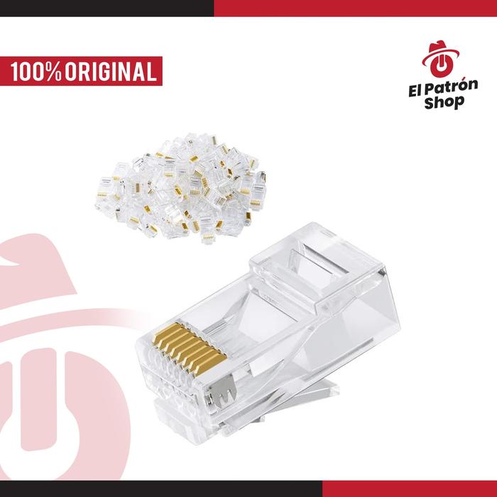 Jual Connector UTP RJ45 Cat5e Jack 100pcs Kabel Konektor UTP RJ45 Cat5e ...