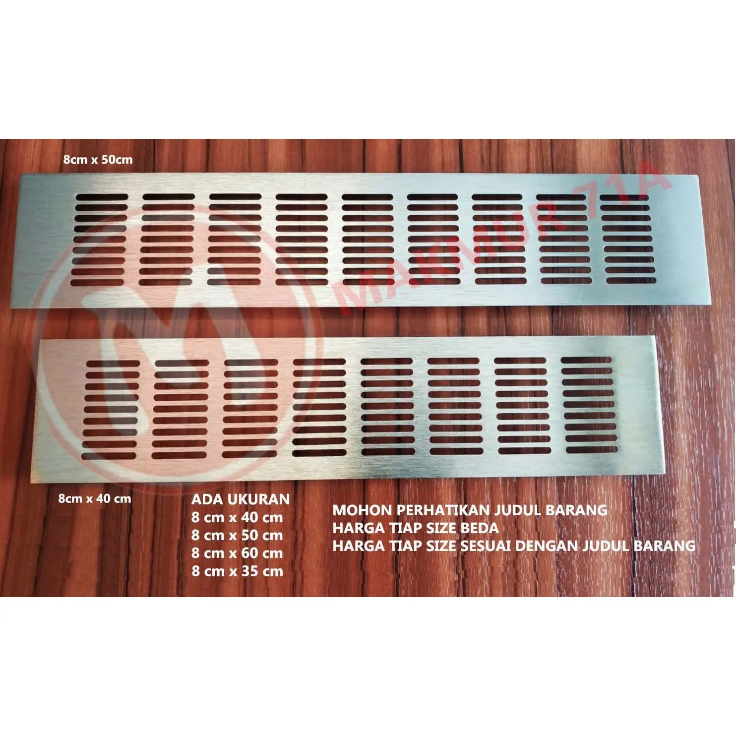 Lubang Hawa 8 cm x 50 cm / Saringan hawa / Lubang angin