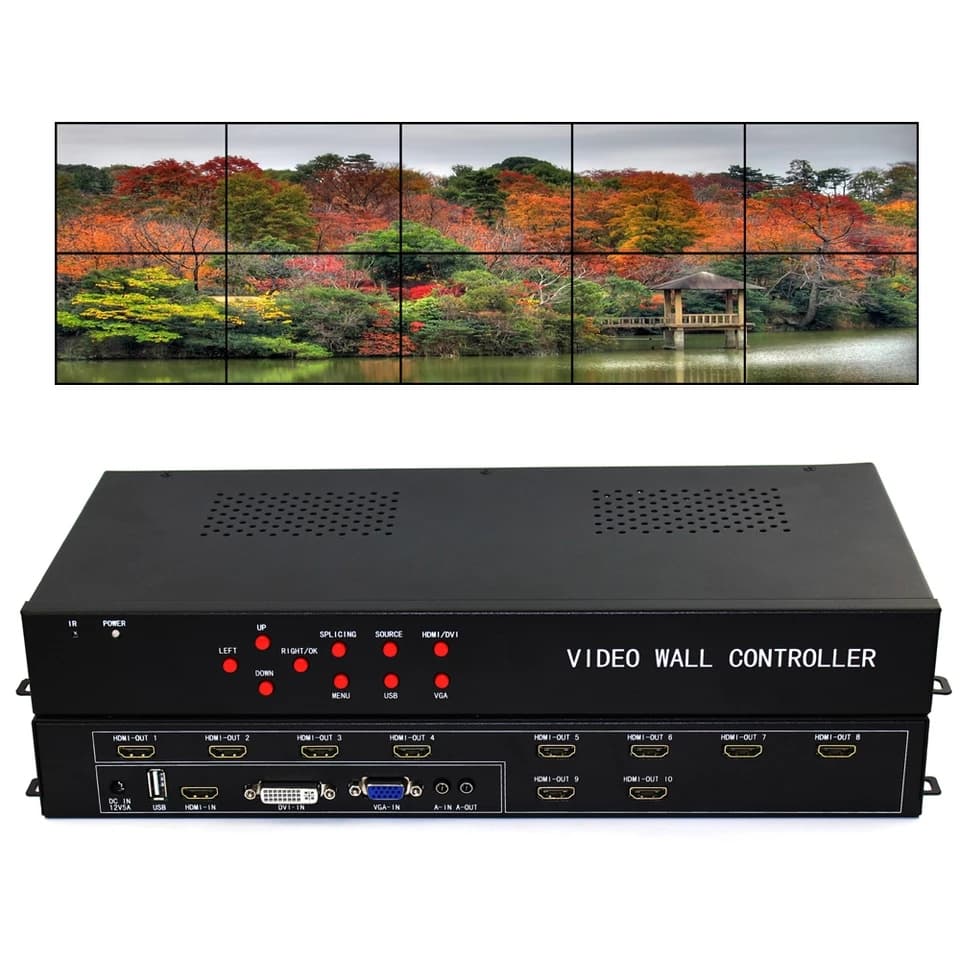 HDMI Video Wall Controller 2x5 5x2 Full HD (HDMI,DVI,VGA,USB) 1080P
