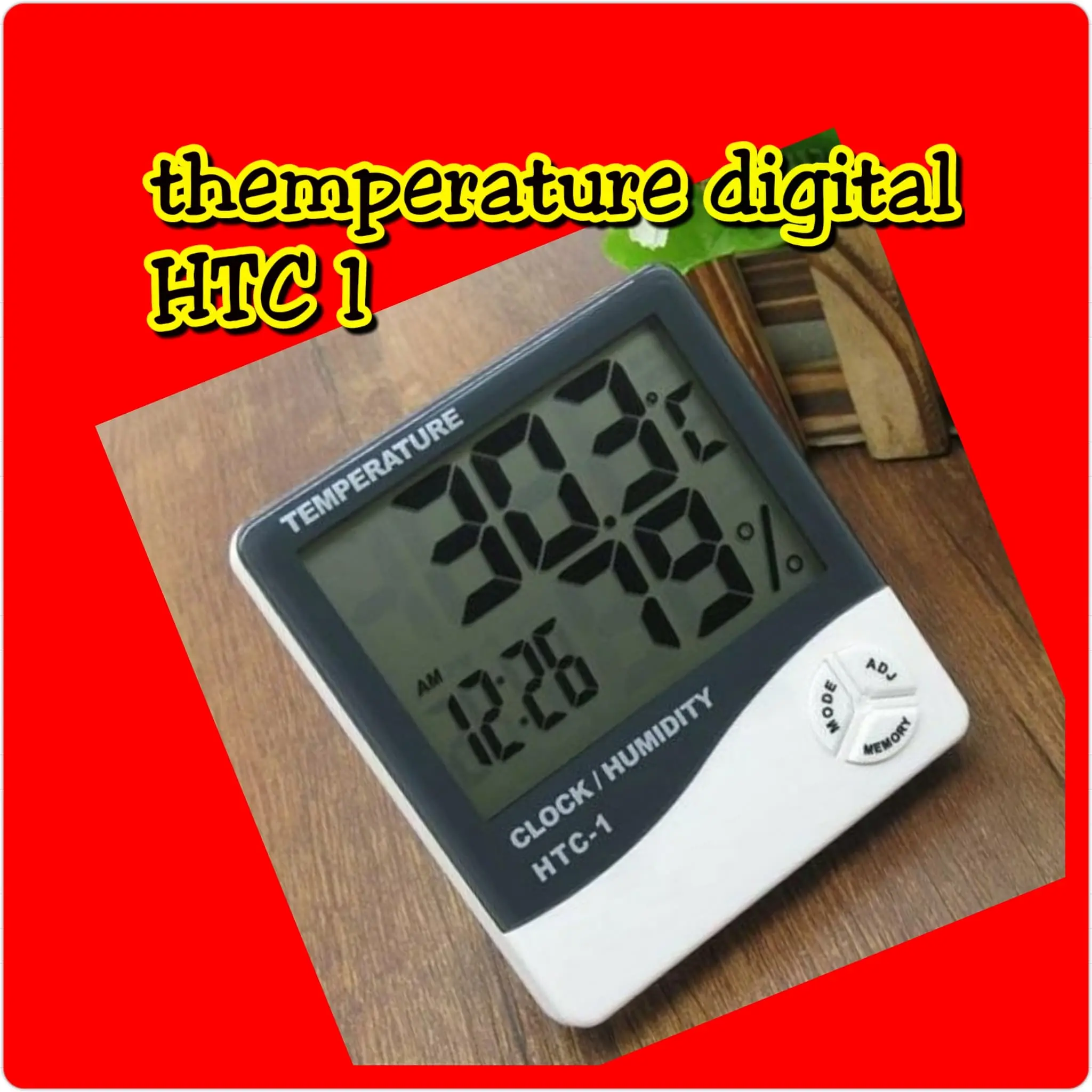 HYGROMETER TERMOMETER HTC 1/ TEMPERATUTE DIGITAL ALAT UKUR SYHU RUANGN