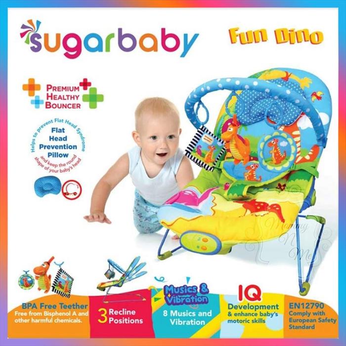 Gambar SUGARBABY BOUNCER 3 RECLINE NEW FUN DINO dari LoveLive Shop Kab. Sleman Tokopedia