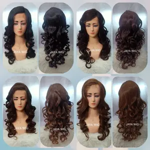 Frontlacewig Rambut Palsu Wanita Model curly / Lace Wig Curly Panjang