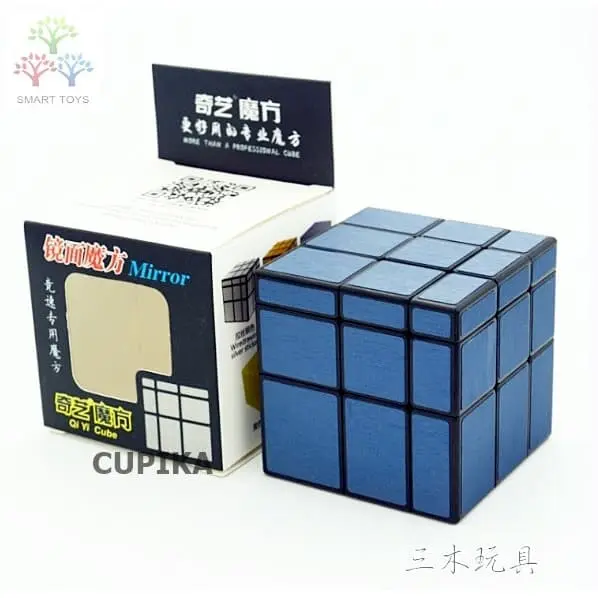 Cube Puzzle 3x3 Cube Puzzle Mirror QiYi Mirror 3x3 Silver Qi Yi Mirror NAVY
