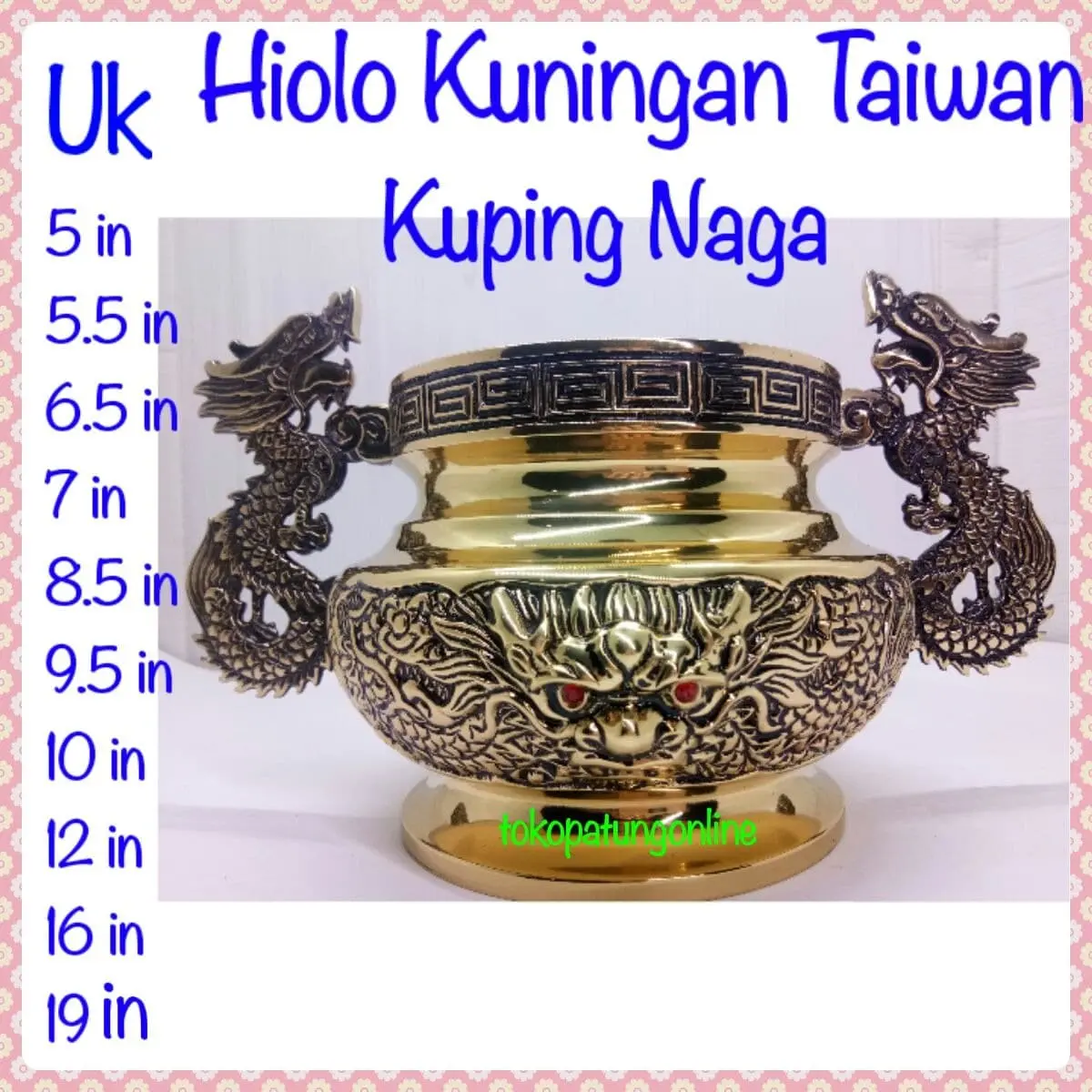 Hiolo Kuningan Taiwan Kuping Naga 10.5in