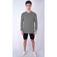 Gambar Houseofcuff Kaos Lengan Panjang Polos Cotton Combed Katun Abu tua - abu tua, S dari House of Cuff Kota Administrasi Jakarta Barat 2 Tokopedia