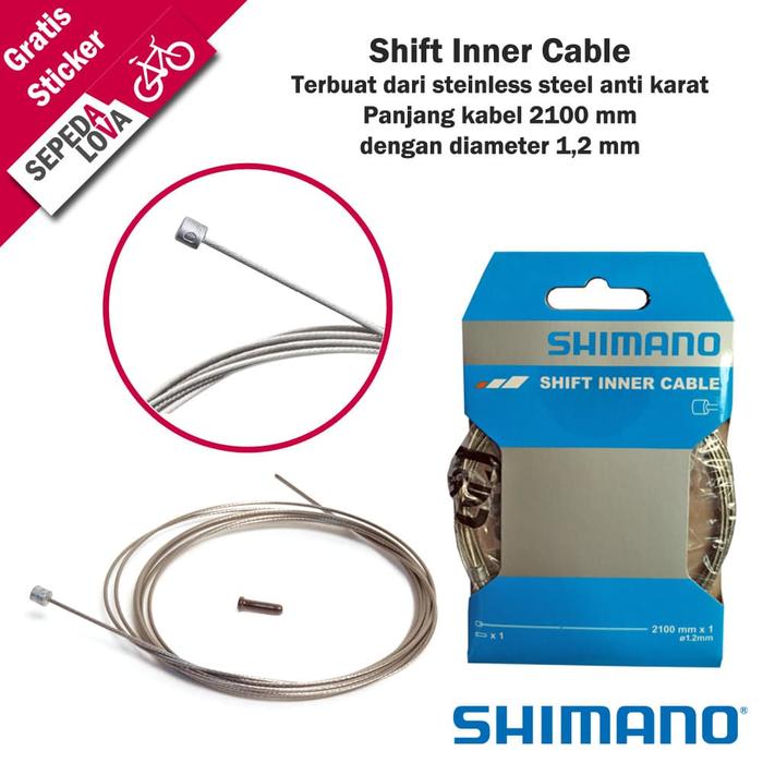 Gambar Shift Inner Cable Shimano Tali Kabel Shifter Dalam Sepeda 2100 mm dari Sepedalova Kota Serang Tokopedia