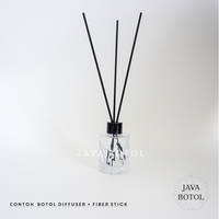 Gambar Botol Reed Diffuser Clear CRYSTAL Cut / KRISTAL - 50 mL - Tutup BLACK dari Java Botol Kota Surabaya 3 Tokopedia