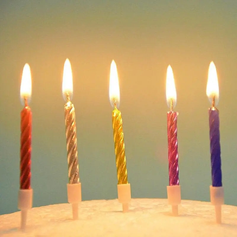 Lilin ulang tahun ulir isi 10pcs 0