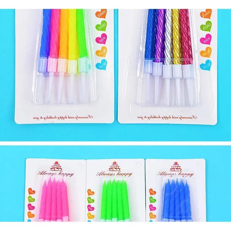 Lilin ulang tahun ulir isi 10pcs 2