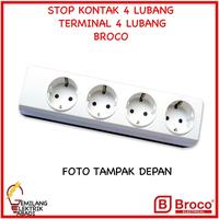 Jual STOP KONTAK BROCO 4 LUBANG OUTBOW TERMINAL BROCO COLOKAN LISTRIK ...