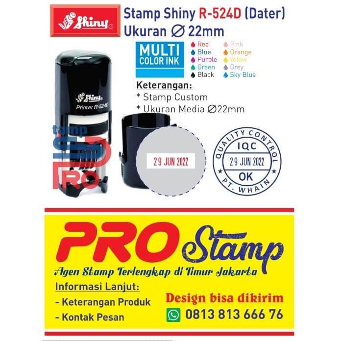 Jual Stempel Shiny R-524D / Dater (Custom Text) - Karet Runaflex - Kab ...