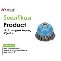 Gambar Junior Sikat Kawat Mangkok Kepang 3" dari Nankai Tools Kab. Tangerang 3 Tokopedia