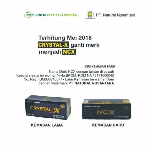 KEMASAN BARU CRYSTAL X ORIGINAL NASA- NCX NASA ORIGINAL