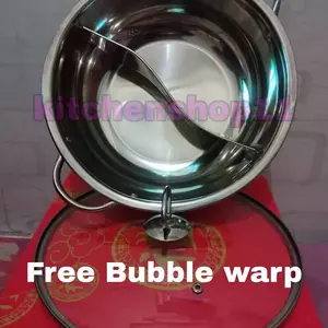 panci Shabu Shabu 28cm / panci Shabu sekat 2 / Suki pan stainless