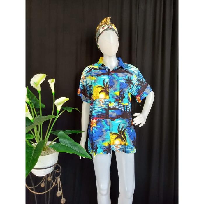 Gambar KEMEJA PANTAI khas BALI size XL (Real Foto) dari Maha Grosir Bali Kota Denpasar Tokopedia
