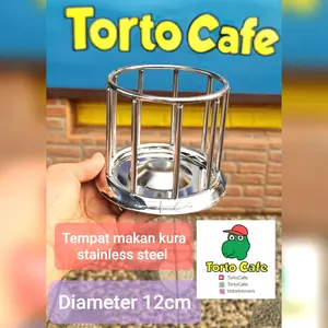 Tempat makan stainless steel 12 cm.