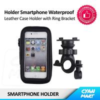 Gambar Holder Hp Sepeda Skuter Leather Anti Air Waterproof 360° + Bracket dari CyanMart Kota Administrasi Jakarta Barat 3 Tokopedia