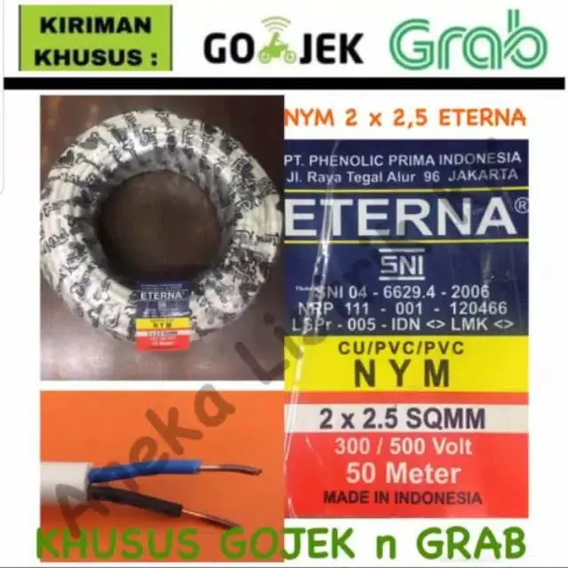 Kabel Eterna 2x2.5 NYM meteran