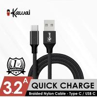 Gambar iKawai Braided Nylon Kabel Data Fast charging microusb typeC IKKNC100B - MicroUSB, 30cm dari Ikawai Official Store Jakarta Pusat 5 Tokopedia