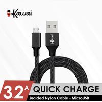 Gambar iKawai Braided Nylon Kabel Data Fast charging microusb typeC IKKNC100B - MicroUSB, 30cm dari Ikawai Official Store Jakarta Pusat 1 Tokopedia