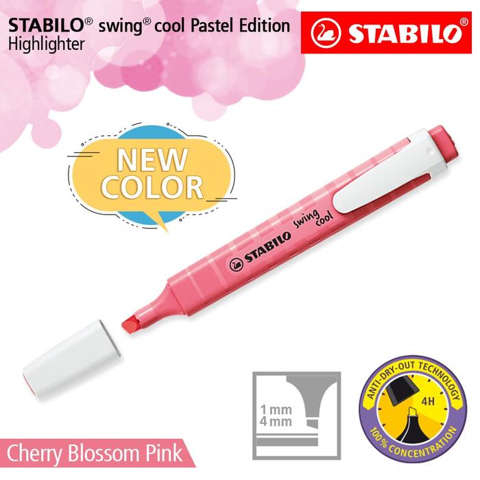Promo STABILO Swing Cool Pastel Cherry Blossom Pink / Highlighter Warna ...
