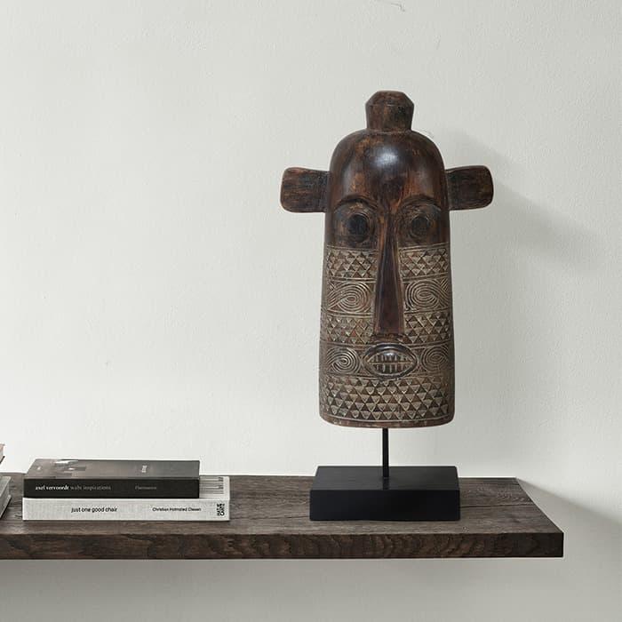 Gambar Kaulani Topeng Patung Pajangan Ukiran Tribal Etnik Ethnic Sculpture dari NAGAREY Kota Administrasi Jakarta Barat Tokopedia