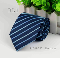 Gambar Dasi Garis Garis - Belang - Dasi Kantor Kerja Pria - Dasi Biru Pink - dari ajinomoto2 Kab. Kudus 3 Tokopedia
