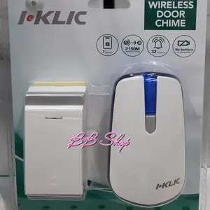 I Klic Bel Nirkabel Kinetik 1 Receiver Wireless Door Bell Pintu Rumah