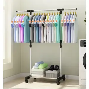 Stand Hanger Single Rak Baju - Portabel Gantungan Jemuran Pakaian