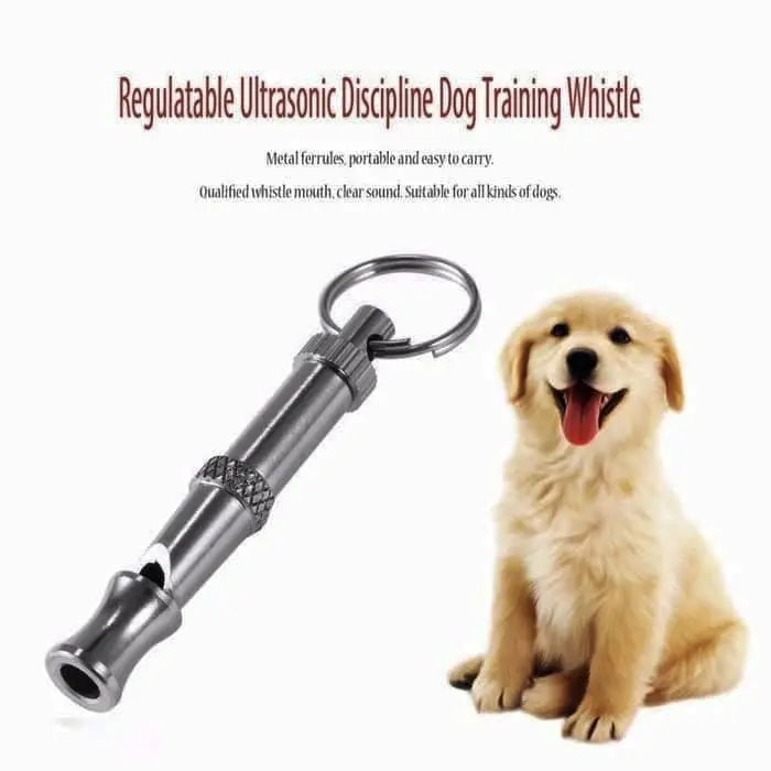 Pluit Alat Bantu Latih Anjing Peluit Ultrasonic Burung Whistle Silver