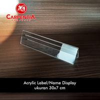 Gambar Carpentia | Papan Nama Acrylic Name Label - 30x7 cm - [Display Nama Harga Price Tag Segitiga Akrilik 2 Sisi] dari Carpentia Indonesia Kota Tangerang Selatan 5 Tokopedia