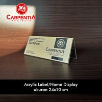 Gambar Carpentia | Papan Nama Acrylic Name Label - 24x10 cm - [Display Nama Harga Price Tag Segitiga Akrilik 2 Sisi] dari Carpentia Indonesia Kota Tangerang Selatan 5 Tokopedia