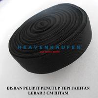 Gambar Bisban Pelipit Tutup Tepi Jahitan Lebar 3 cm Hitam Harga Per Rol dari Heaven Kaufen Kota Malang 1 Tokopedia