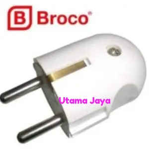 Steker Arde Bulat Broco Putih