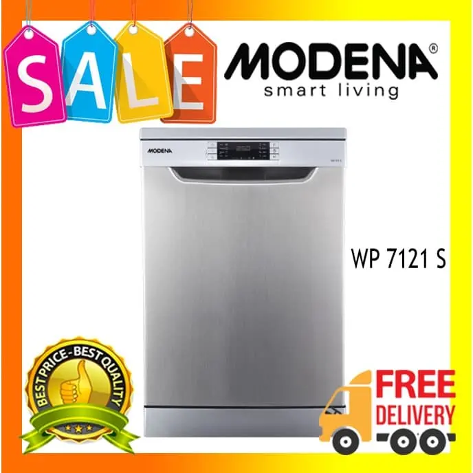 Modena Freestanding Dishwasher Machine - WP 7121 S - Garansi Resmi