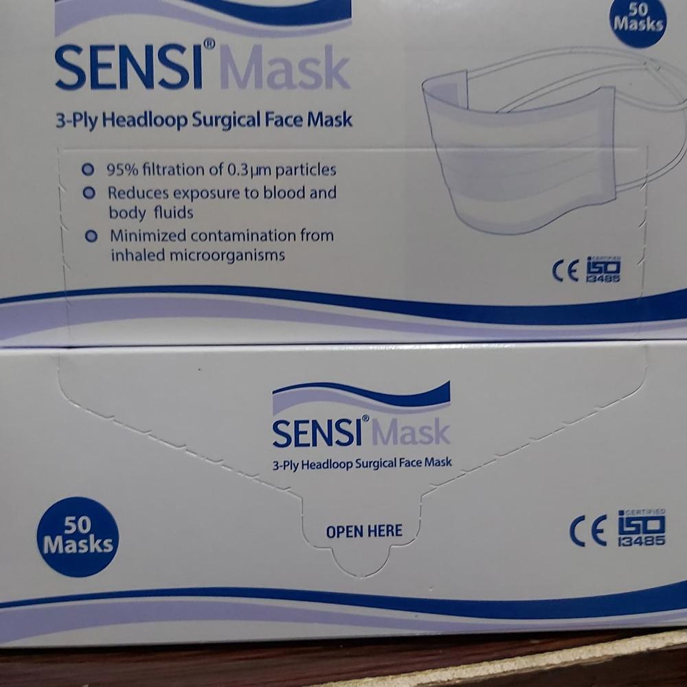 Farmasi murah sensi mask headloop 3 ply isi 50 (masker hijab) - Putih